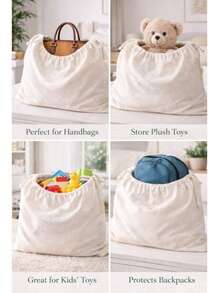 Handbag Faux Suede Dust Bag | Reusable Drawstring Bag, Suitable For Wallets, Shoes And Travel | Fabric Dust Box Organizer | Closet And Wardrobe Wallet And Clutch Storage Bag - Multicolor - View 8