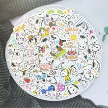 40pcs Cute Cartoon Snoopy Expression Stickers For Kids Water Bottle, Notebook, Stationery Box Decoration, Waterproof Planner Stickers, Suitable As Small Gifts For Fans, Family And Friends [Random Style] - Multicolor - View 2