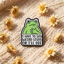 Funny Frog Quote Lapel Enamel Pins And Brooches Badge Pins For Backpacks Bags Backpack Cool Decoration Friend For Gifts - Multicolor - View 9