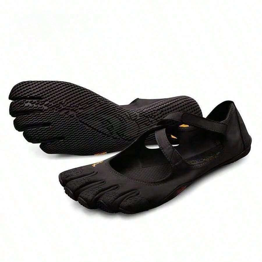 FiveFingers Pink Mesh Ballet Flats: Breathable Barefoot Comfort With Stylish Split-Toe Design - Black - View 1