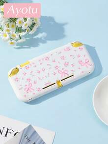 Ayotu 適用於 Switch/Switch OLED/Switch Lite 花卉與蝴蝶結圖案遊戲主機外殼與配件，套裝包含保護殼、收納袋、底座外殼、控制器保護套及多款配件可供選擇，返校禮物/生日禮物/週年禮物 - 查看 15