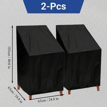 Heavy Duty Waterproof Outdoor Chair/Sofa Cover, Wind/Rain/UV/Dust Proof Protective Furniture Cover For Patio/Chairs/Loveseat - Black - View 24