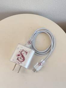 3件組 20W Apple 充電器保護殼，26字母圖案 A/B/C/D/E/F/G/H/Y/J/K/L/M/N/O/P/Q/R/S/T/U/V/W/S/Y/Z，相容 Apple 快充充電器 - 彩色 - 查看 2