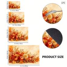 1pc Autumn Apple Harvest Pattern Diatomaceous Earth Kitchen Drain Mat, Quick-Drying Absorbent Non-Slip Dish Drying Mat & Coffee Machine Mat, Suitable For Kitchen Countertop, Dining Table And Thanksgiving Home Decor - Multicolor - View 6