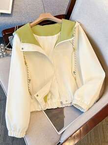 Exquisite Short Jacket Women's New Popular Hot-Selling Youthful Windbreaker - Apricot - View 3