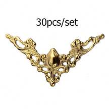30PCS Metal Angle Corner Brackets Gold Bronze 40mm Notebook Cover For Menus Photo Frame Furniture Decorative Protector - A - View 10