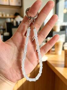New Creative Colorful Bamboo Joint Chain Keychain Handbag Charm For Women, Versatile Bag Pendant - A - View 7