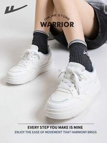 Warrior Women's Board ShoesSpring And SummerComfortable Modest Style Casual Yet Sleek Sneakers Applicable Throughout The Year Wear-Resisting All-Day Wear Training Sneakers Running Shoes - White/Blue - View 5