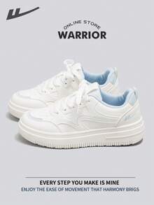 Warrior Women's Board ShoesSpring And SummerComfortable Modest Style Casual Yet Sleek Sneakers Applicable Throughout The Year Wear-Resisting All-Day Wear Training Sneakers Running Shoes - White/Blue - View 1