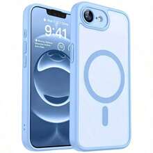 Matte Translucent Magnetic Phone Case Compatible With IPhone 16 Pro Max 17 Pro Max 18 Pro Max With Privacy Screen Protector, Full Camera Protection, Compatible With IPhone 18 17 16 16 E 15 14 Plus 13 12 Mini 11, Matte Translucent Phone Case - Far Peak Blue - View 10