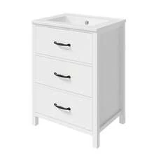 61 X 47 X 83, Freestanding Vanity, Fully Painted, Three Drawers, Soft-Close Slides, Single-Piece Ceramic Sink, White. - 1 - View 5