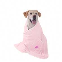 1pc Pet Pocket Absorbent Towel, Thickened Quick-Dry Bath Towel - High Absorbency, Soft Skin-Friendly, Pocket Design, Machine Washable, Hangable Storage - Suitable For Dog And Cat Bathing, Post-Rain Drying, Outdoor Water Play - Multicolor - View 19