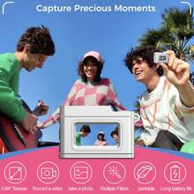 Kamera Digital Mini, Kamera Digital Definisi Tinggi, Kamera Digital Portabel, Kamera Digital HD 1080P, Mendukung Kartu Memori 32GB, Kamera Digital SLR Portabel, Multi-Fungsi Multi-Filter, Cocok untuk Vlogging dan Fotografi Perjalanan, Mainan Kamera Digital (Baterai Isi Ulang 200mA) - X5 (dengan kartu) - View 6