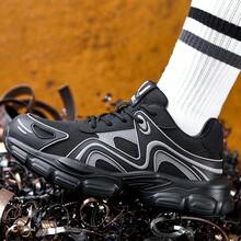Dian Sen Sepatu Kerja Ujung Baja Unisex, Anti-Benturan dan Anti-Tusukan, Sepatu Pelindung Ringan, Cocok untuk Perlindungan Kerja Harian di Gudang dan Konstruksi - Hitam - View 6