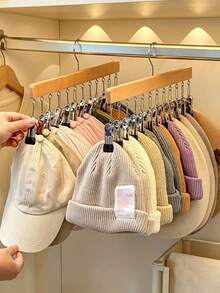8-Cap Capacity Hat Storage Rack, Multi-Function Hat Stand With Hooks For Storing Hats, Ties, Belts, Scarves, Wall-Mounted Hat Display Rack, Towel Storage Rack, Portable Travel Hanging Rack, Suitable For Home, School, Hotel - Multicolor - View 1