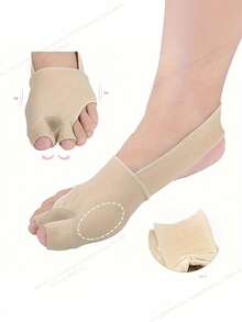 2pcs Comfortable & Durable Toe Separator Socks, Perfect For Foot Care, Day & Night Use, Suitable For Men & Women, Foot Care Socks, Durable Footwear - A - View 6