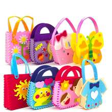 4/6/8/14pcs Children's DIY Felt Handbag Sewing Kit, Cartoon Educational Handmade Toy - Multicolor - View 2