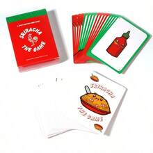 1pc Card Game Board Game Couple Party Game Sriracha The Game - A Spicy Slapping Card Game For The Whole Family - Red - View 3