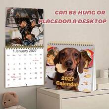 2027 Neuer Kalender, süßer Dackel Kalender 2, Feiertag, Jahrestag, Geburtstagsaufzeichnung, Planer, Memo, 12 Monate, Geschenk für Familie, geliebte Menschen zum Geburtstag, Schulanfang, Neujahr, Weihnachten - LX-184 - Übersicht 2