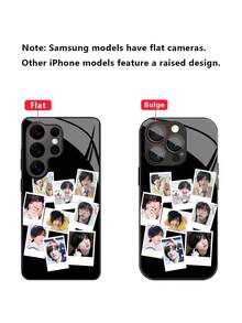 1pc Customized Phone Case, DIY Multi-Photo Daily Life, Family, Couple, Pet Creative Phone Case, Compatible With Samsung S24 Ultra/S25 Ultra And Apple 17 ProMax/16 ProMax/15 Pro/14 Plus/13 Pro/12 Pro Max/11/Xs Max/8/7/6 Plus, Best Gift For Boyfriend/Girlfriend - Black - View 7