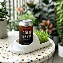 多功能自動澆水排水托盤，防凝結冰水/罐裝飲料杯架，多肉植物盆托盤，貓草水培托盤，居家與辦公室桌面收納裝飾，節日派對禮物 - 多色 - 查看 1