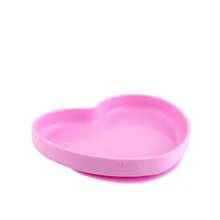 Chicco Take Eat Easy Silicone Heart Plate 9m+ Pink - Pink - View 1