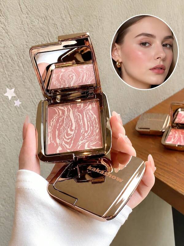 1pc Contour Gradient Powder Blusher, Long-Lasting Soft Powder Blusher, Daily Makeup Women's Cosmetics Suitable For Daily Use, Dates, Parties, Balls, Back-To-School Season, Birthday Gift Recommendations