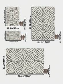 1pc Modern Minimalist Gray Striped Pattern Living Room Rug, Suitable For Bedroom, Dining Room, Office, Home Decor And Doormat, Applicable For Multiple Scenes Such As Music Festivals, Wedding Venues And Daily Home Use - Grey - View 3