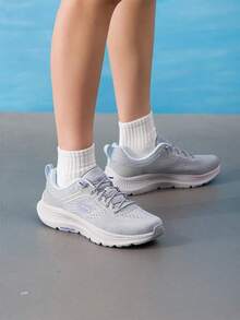 Skechers Women's Running Shoes GO RUN CONSISTENT 2.0 Lightweight Comfortable Sports Running Shoes 128638-GYBL - Grey - View 3