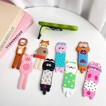 1 buah Stand Casing Ponsel Lipat DIY Bergambar Kartun Kucing & Anjing Berkaki Panjang, Kreatif dan Portabel - MultiWarna - View 1
