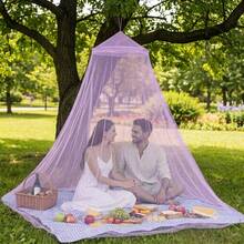 1pc Mosquito Net, Outdoor Camping Tent, Princess Dome Canopy, Indoor/Outdoor Universal, Fully Enclosed Round Dome Design, Insect-Proof, Easy To Install, Suitable For Outdoor Camping And Home - Dome Mosquito Net - View 13