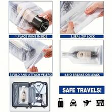 1/2/3pcs Wine Bottle Protection Bag, Portable Reusable Wine Bottle Shatterproof Cover, Multi-Layer Protective Wine Bottle Cover-Suitable For Travel, Picnic, Travel, Gift Giving To Prevent Wine Bottle Breakage - View 6
