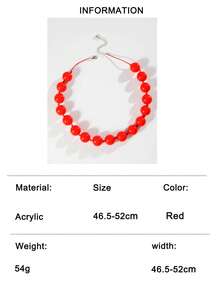 1pc/Fashion Minimalist Old Money Style Solid Color Handmade Beaded Necklace, Suitable For Women's Daily Commute And Date, Atmospheric Gift - Multicolor - View 19