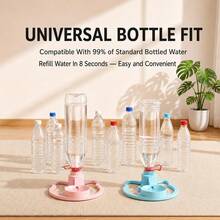 Full-Function Automatic Cat Water Fountain, Detachable Portable Travel Water Bowl, Fits Multiple Water Bottle Mouths, Non-Electric Gravity Filtration Water Dispenser, Suitable For Cats And Small Dogs - Multi-color - View 7