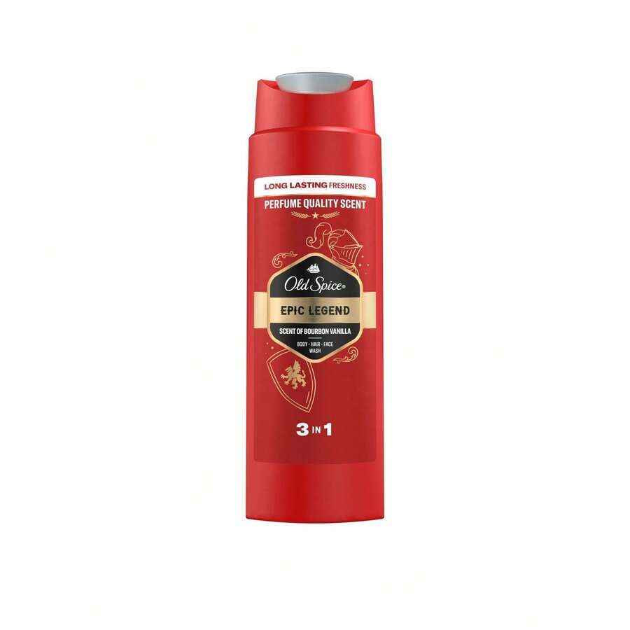 Old Spice أولد سبايس إيبيك ليجند جل استحمام 3 في 1 400 مل - فانيليا بوربون، الكرز - Sandalwood - مشاهدة 1