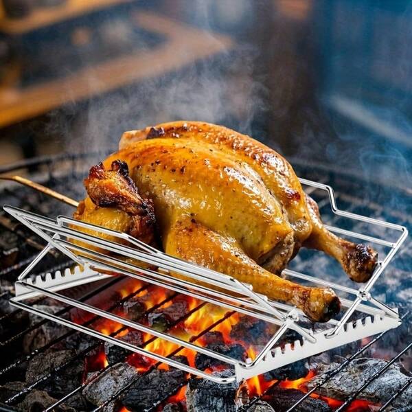 Adjustable Rotating Grill, Folding Oven Baking Rack, Barbecue Grill