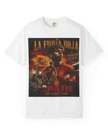 Camiseta de fútbol Katseye  España, regalo para él, regalo para fanático del fútbol, camiseta de fútbol de España, camiseta La Furia Roja, fútbol vintage. - Blanco - Ver 1