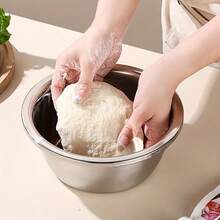 5-teiliges Edelstahl-Becken-Set, stapelbare verdickte tiefe Gemüsespülschüsseln, Schüsseln zum Kneten von Mehl, Marinieren von Fleisch, Backen und Kochen, Küchen-Aufbewahrungsbecken aus Stahl in verschiedenen Größen - Edelstahl-Schüssel - Übersicht 9