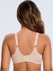 MELENECA Women's Minimizer Bra Full Coverage Plus Size Underwire Lace Comfort Cushion Strap - Apricot - View 3