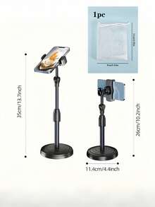 Adjustable Height Rotating Phone Stand Waterproof Abs Desktop Holder Suitable For All Models Used For Live Streaming Photography Video Recording For Office Room Decor Home Bedroom Back To School Dormitory Holiday Vacation Travel Essentials - Multicolor - View 11