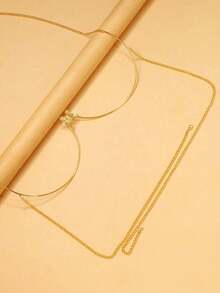 1pc Gold New Sexy Party Bow Body Chain, Rhinestone Bra Chain, Fashion Nightclub Style Women's Decoration - Multicolor - View 4