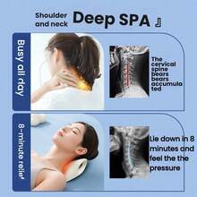Cervical Massage Traction Pillow Neck Corrector Cervical Repair Relaxation Reverse Arch C-Shaped Home Fitness Equipment, Suitable For Home Sleep, Airplane Travel, Office And Study - A - View 3