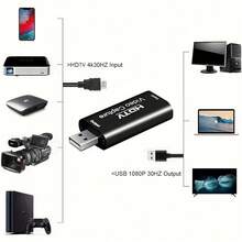 Capture Stunning 1080P Video High-Quality USB Connector, Suitable For HDTV Capture Device HDTV Video Capture Card - Capture And Stream LiveMedia. Video Conferencing, Gaming And Compatible With PC And More! - View 6