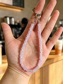 New Creative Colorful Bamboo Joint Chain Keychain Handbag Charm For Women, Versatile Bag Pendant - A - View 4