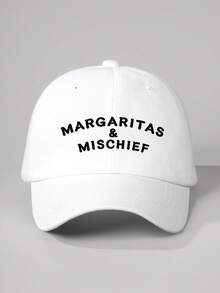 1件刺繡 MARGARITAS 水洗棒球帽，透氣可調節高爾夫遮陽帽，適合女性，夏季時尚彎帽簷遮陽帽，適合男性，Y2K情侶遮陽帽，四季戶外通用 - 棒球帽 - 查看 17