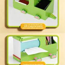 947pcs Astronaut/1011pcs Crocodile Storage Box Assembly Ornament, Multi-Color Cat Assembly Building Blocks Micro Particle Building Blocks Tissue Box Toy, Creative Assembly Gift - Multicolor - View 7