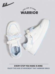 Warrior Women's Board ShoesSpring And SummerComfortable Modest Style Casual Yet Sleek Sneakers Applicable Throughout The Year Wear-Resisting All-Day Wear Training Sneakers Running Shoes - Beige/Light Blue - View 4