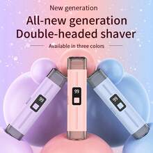 2-In-1 Dual-Head Electric Shaver For Women, Cordless Bikini Trimmer, Gentle Touch, Wet & Dry Waterproof Design, USB Rechargeable, Suitable For Bikini Line, Underarms, Legs And Full Body Hair Removal, Portable Travel Epilator - View 10