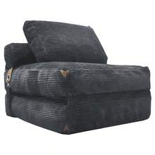 Modern Single-Seater Sofa With Integrated Storage And Elegant Tassel Details For A Cozy Home Space - 灰色+絨布 - 查看 4