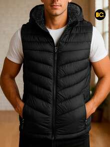 Big City Light Padded Men's Vest - Black - View 1